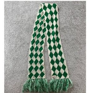Hollister Scarf Unisex Knit Diamond Pattern Fringe Soft Winter Cozy y2k